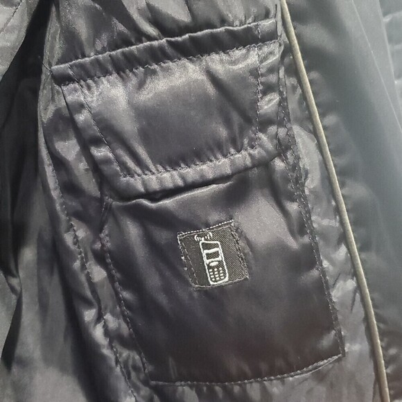 LAUNDRY by Shelli Segal Black Satin Down Cloud Quilted Puffer Coat - Picture 10 of 15